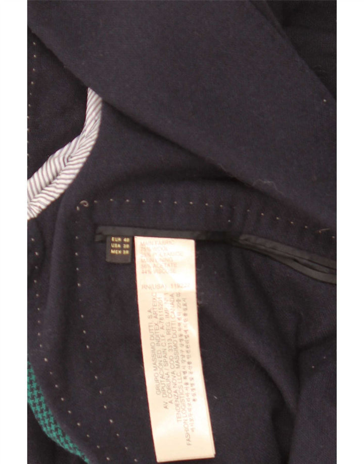 Massimo Dutti Chaqueta Blazer De 2 Botones Para Hombre EU 48 Mediana Lana Azul Marino