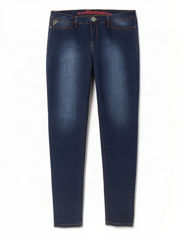 Vaqueros Jegging Desigual W34 L32 Azul Marino Algodón