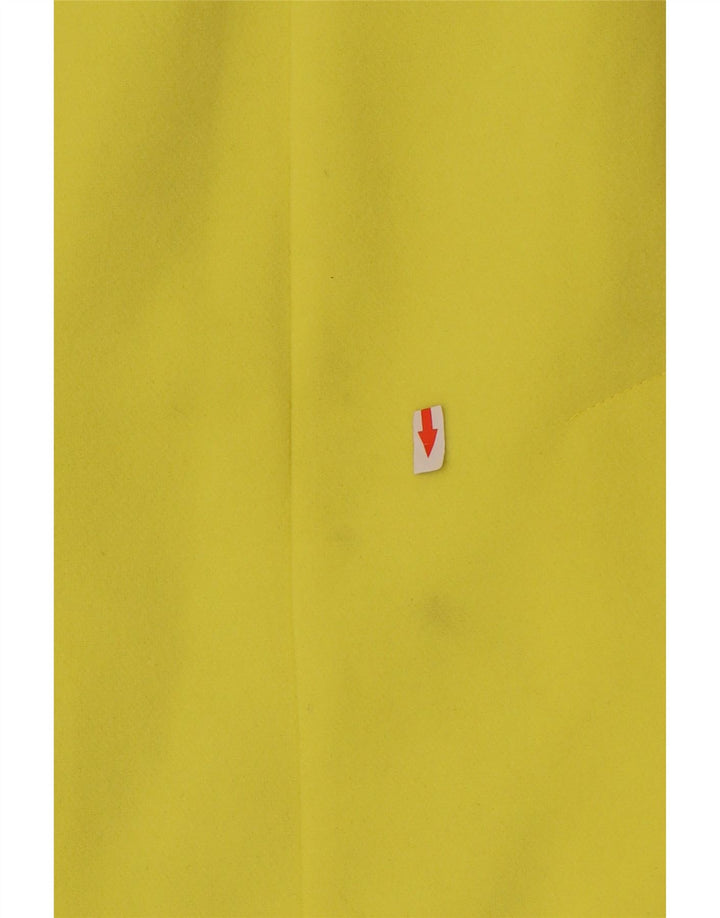 Marks & Spencer Chaqueta tipo blazer larga con 4 botones para mujer, talla 40, color amarillo mediano