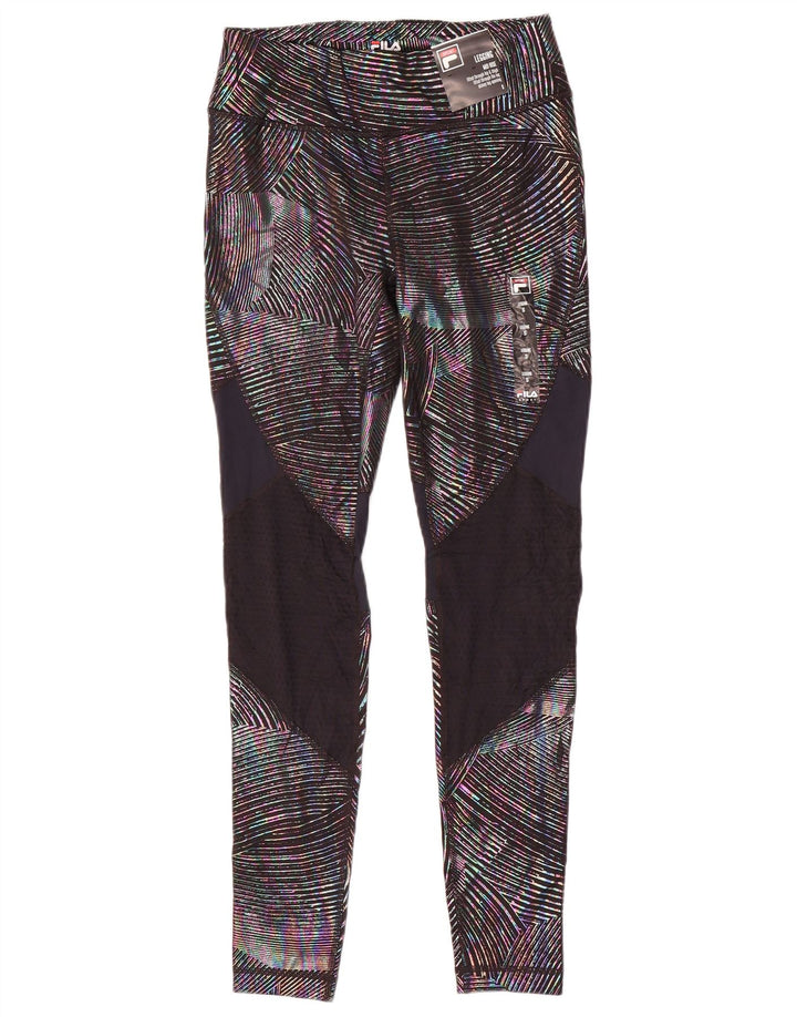 Fila Leggings para mujer UK 10 Small Multicolor Colorblock Poliéster