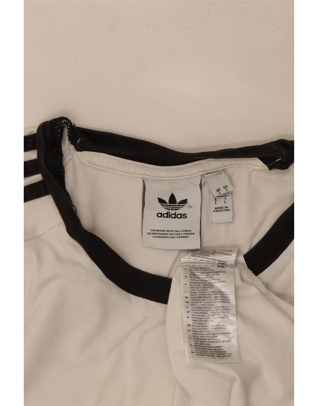 ADIDAS Camiseta Hombre Top Grande Algodón Blanco