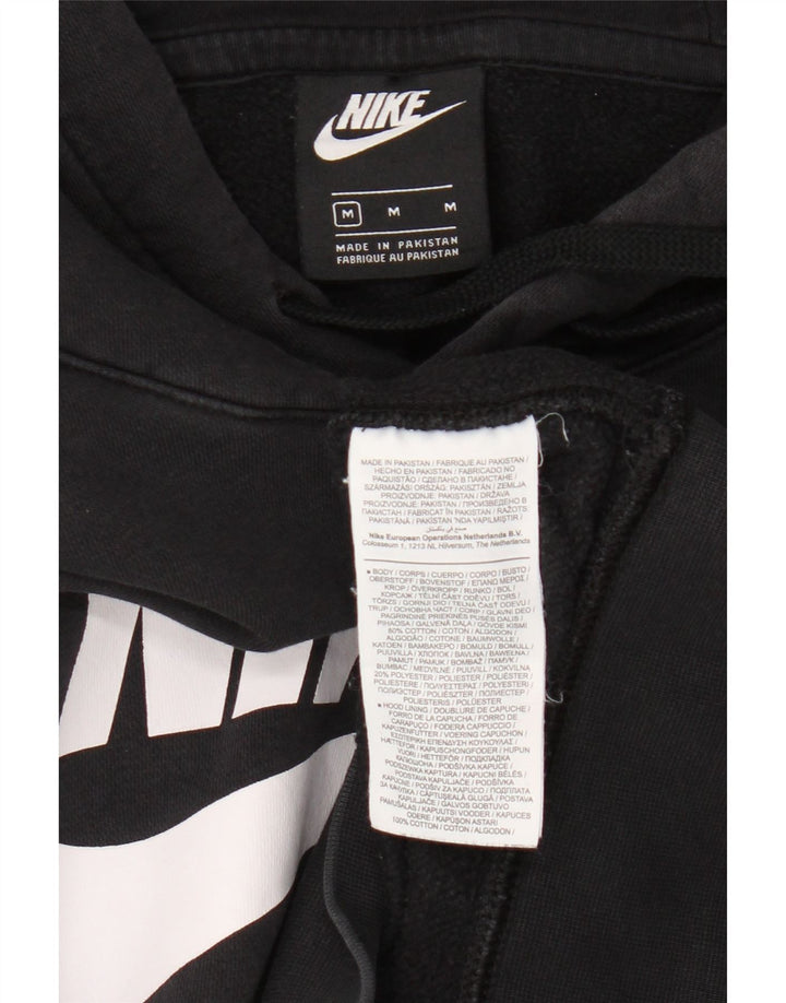 Nike Sudadera con capucha gráfica para hombre, jersey de algodón negro mediano