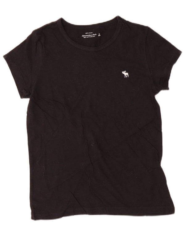 Abercrombie & Fitch Camiseta para mujer Top UK 10 Small Black Cotton