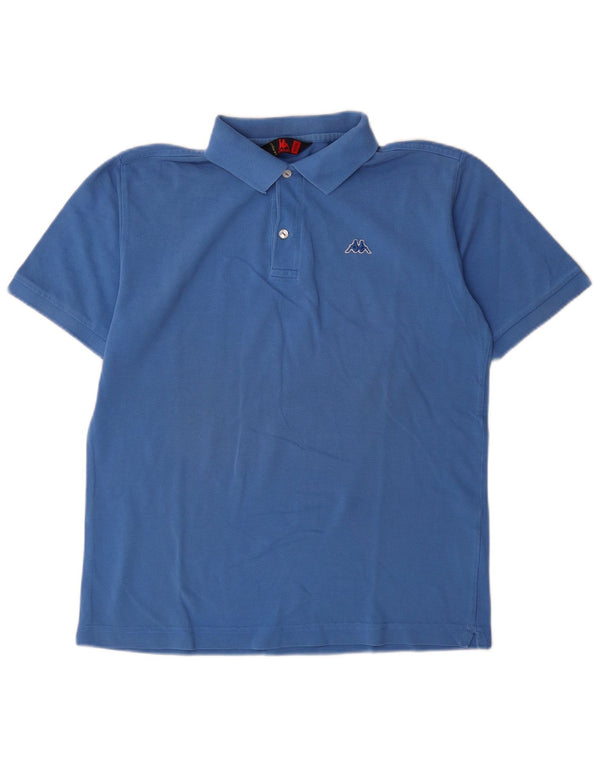 Polo Kappa Hombre Algodón Azul Medio