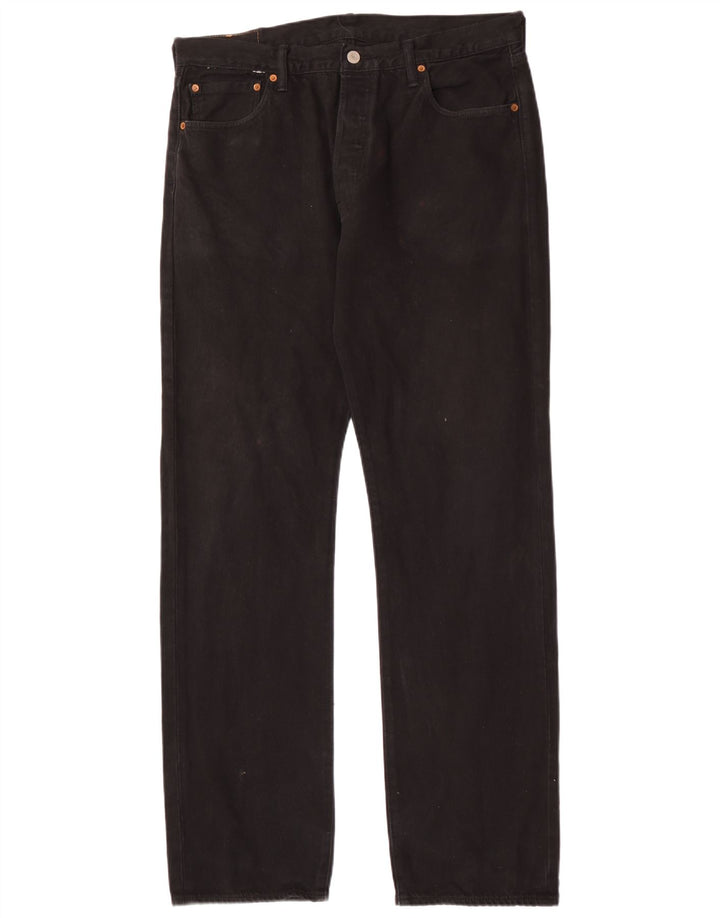 Levi's Jeans rectos 501 para hombre W32 L34 Algodón negro
