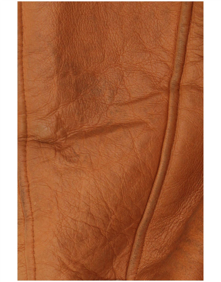 Trussardi Abrigo de piel de oveja para mujer ES 40 XL Cuero beige