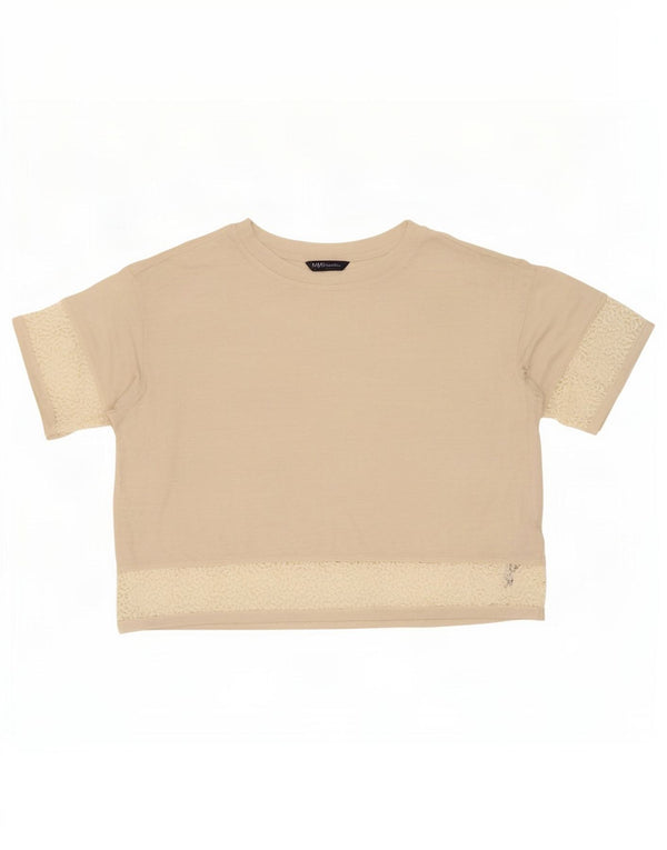 Marks & Spencer Camiseta extragrande para mujer UK 46 Large Beige Linen