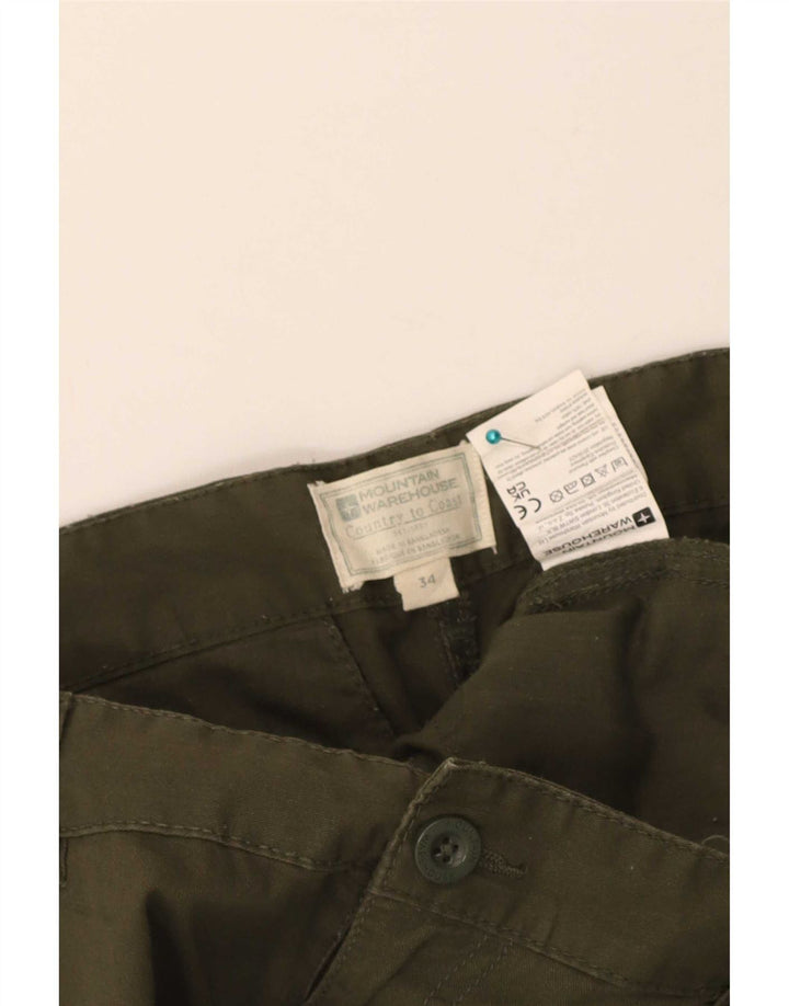 Pantalones cortos tipo cargo para hombre Mountain Warehouse W34 Algodón caqui grande