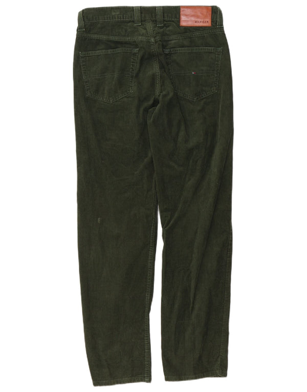 Tommy Hilfiger Pantalones rectos de pana para hombre W31 L32 Algodón verde