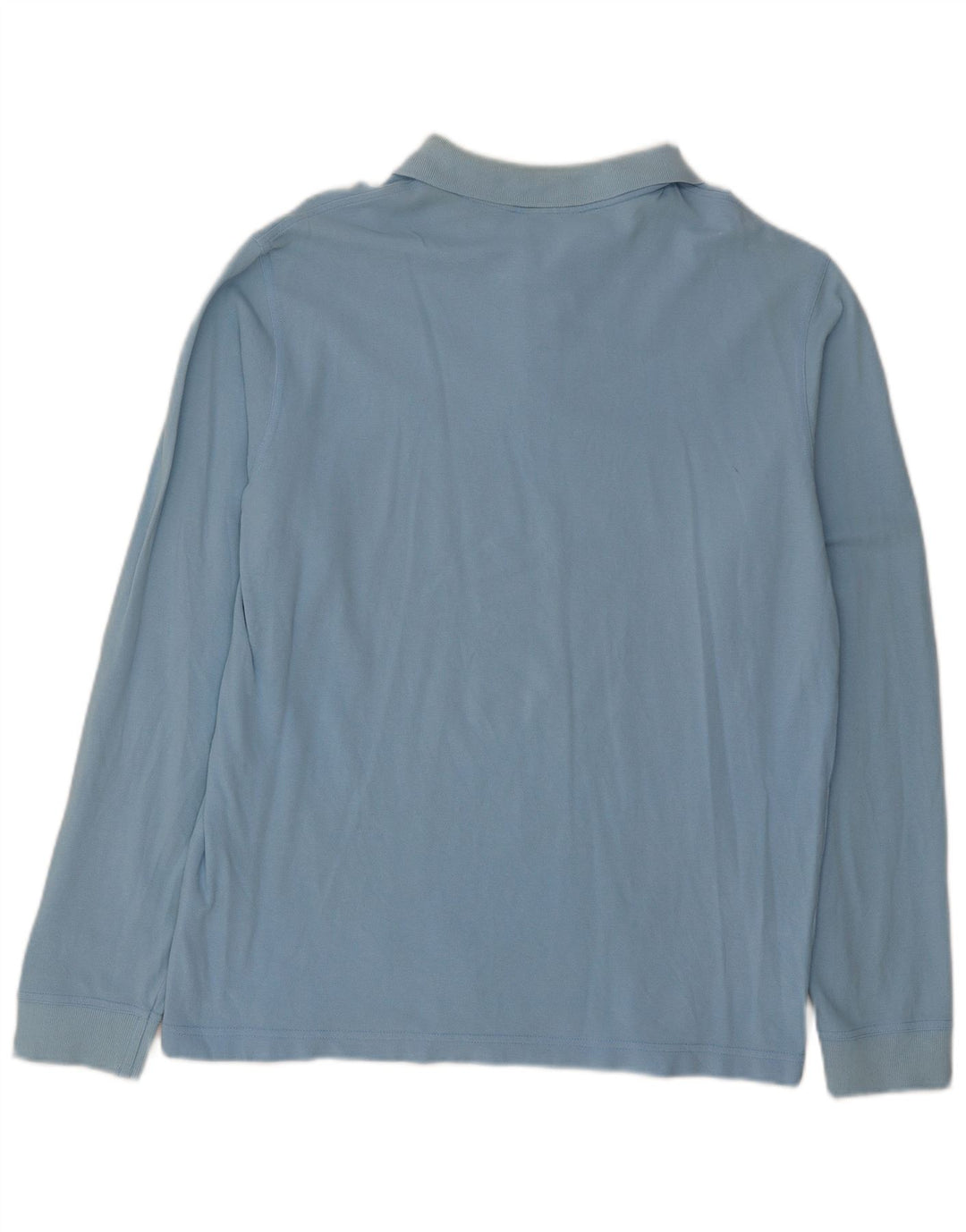 Fila Polo de manga larga para hombre de algodón azul grande