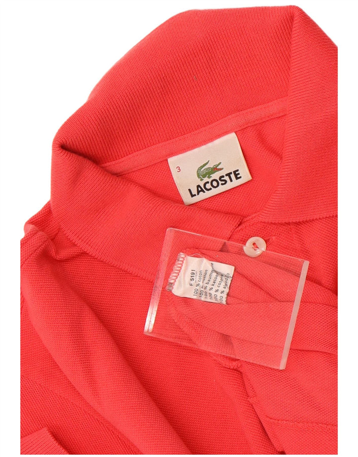 Polo Lacoste para hombre talla 3 pequeño algodón rojo