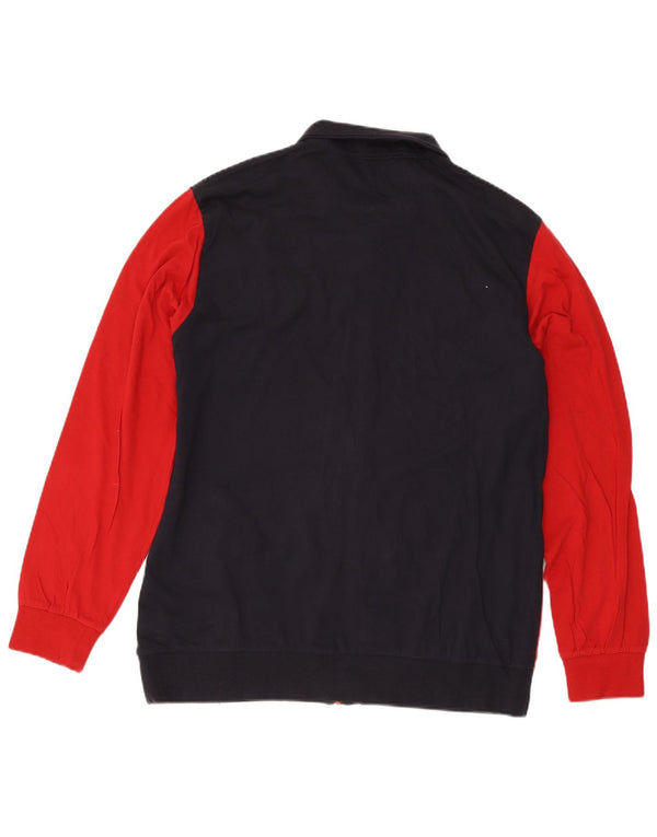 Lotto Hombre Chándal Top Chaqueta 2XL Rojo Colorblock Algodón
