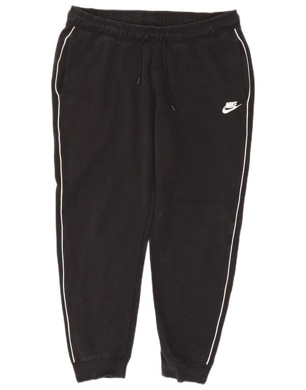 Nike Pantalones de chándal para Hombre Joggers Large Negro Rayas de algodón