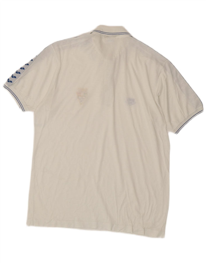 Arena Polo Gráfico Para Hombre Blanco Mediano
