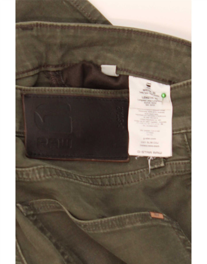 Vaqueros ajustados para hombre G-Star W30 L32 Algodón caqui