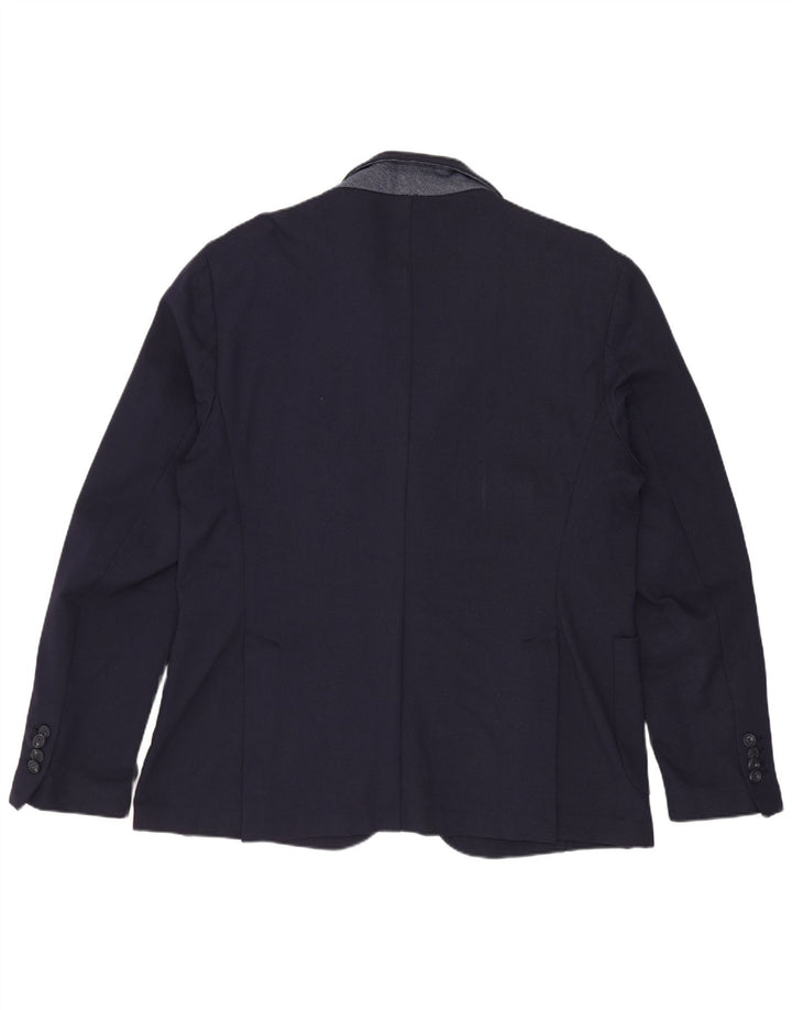 Armata Di Mare Chaqueta tipo blazer de 2 botones para hombre IT 54 2XL Viscosa azul marino