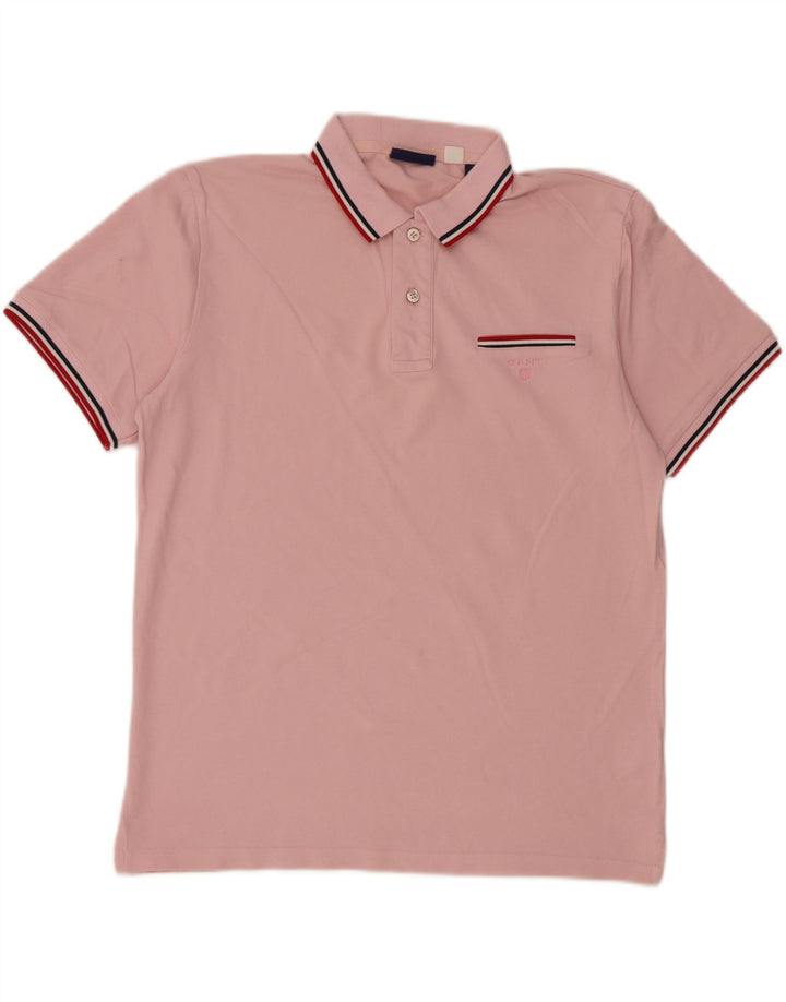 GANT Polo de hombre de algodón rosa medio