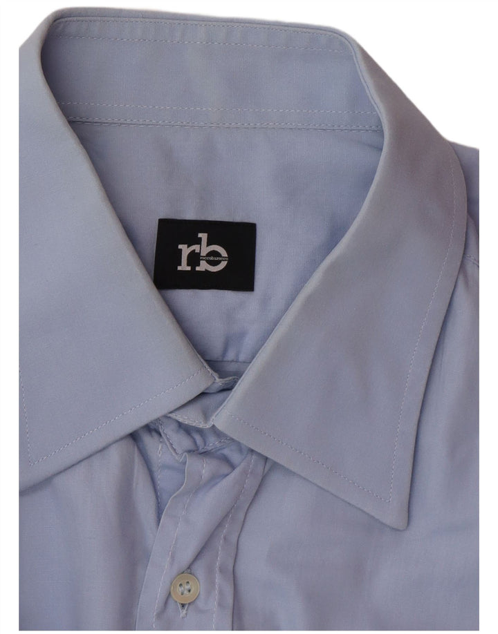 Camisa Roccobarocco Hombre Azul Medio
