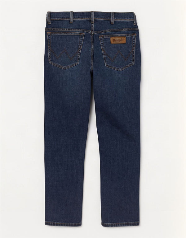 Wrangler Vaqueros rectos Texas para hombre W34 L32 Algodón azul marino