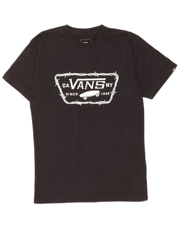 VANS Camiseta gráfica de corte clásico para hombre Top Small Black Cotton