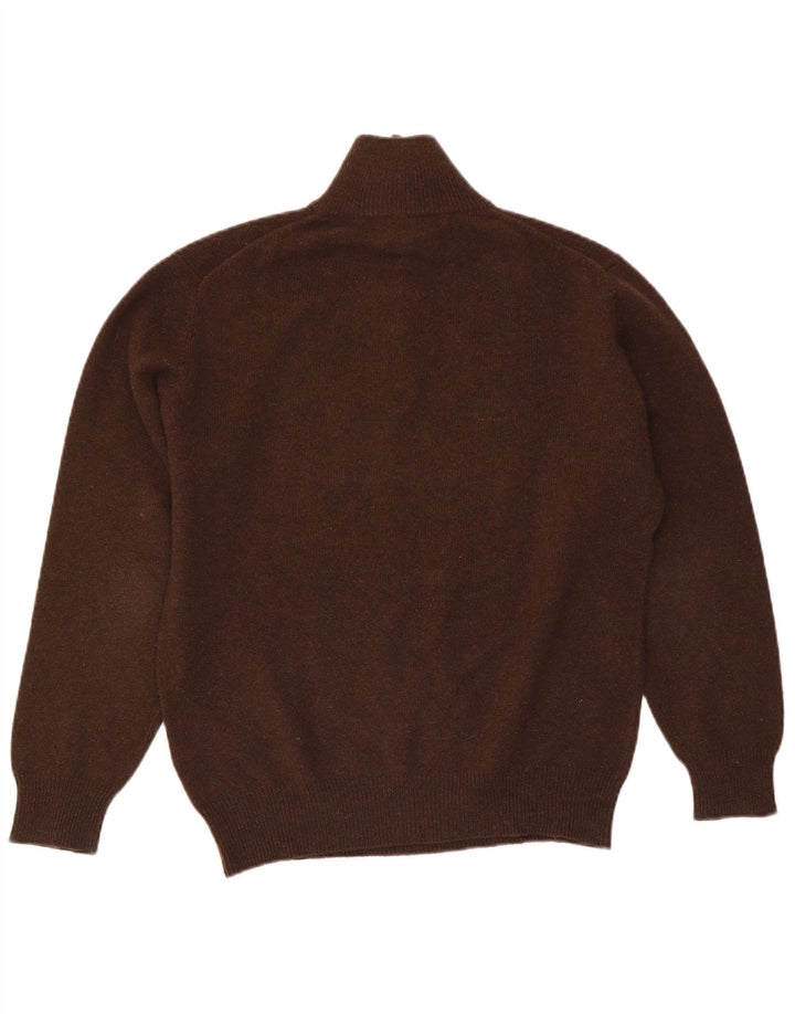 Kappa Hombre Jersey Con Cremallera En El Cuello Jersey De Lana Marrón Medio