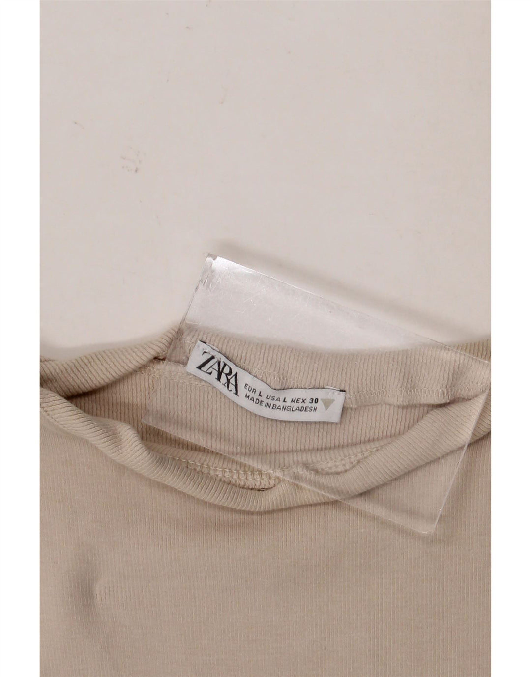 Zara Mujer Crop Chaleco Top Reino Unido 44 Grande Beige