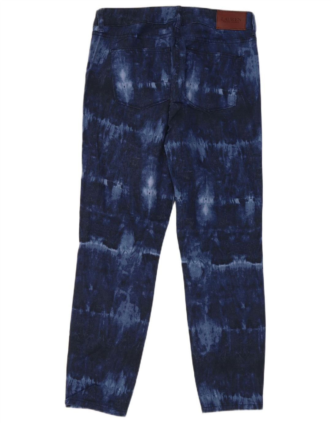 RALPH LAUREN Vaqueros ajustados para mujer US 4 Small W30 L26 Azul marino Tie Dye Algodón