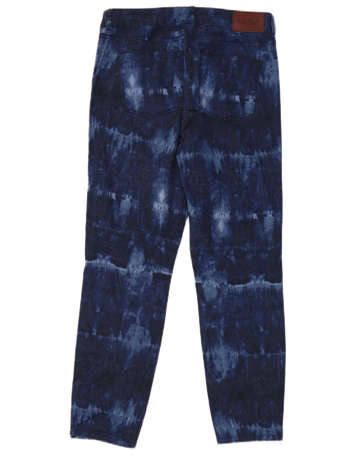 RALPH LAUREN Vaqueros ajustados para mujer US 4 Small W30 L26 Azul marino Tie Dye Algodón