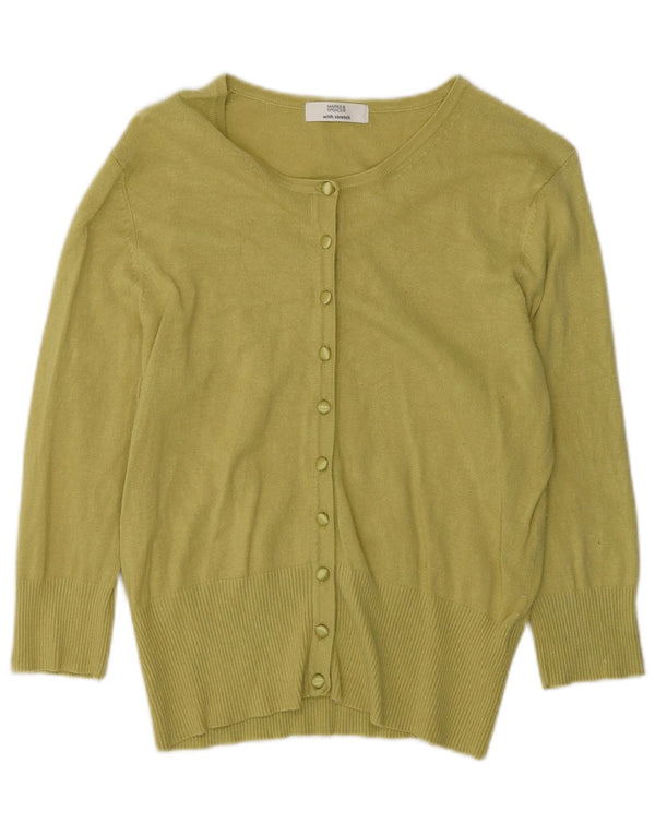 Marks & Spencer Suéter tipo cárdigan de manga 3/4 para mujer UK 44 Verde medio