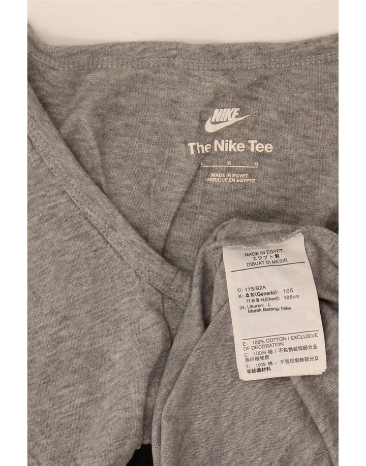 Nike - Camiseta sin mangas con gráfico para hombre, talla grande, algodón moteado gris