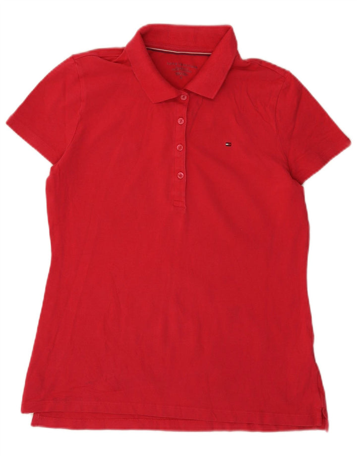 TOMMY HILFIGER Polo de ajuste clásico para mujer UK 40 Algodón rojo mediano