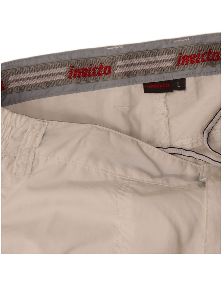 Bermudas tipo cargo para hombre Invicta Large W34 Poliamida blanca