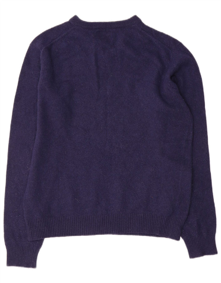 Jersey Joules Hombre con cuello en V de lana azul marino medio