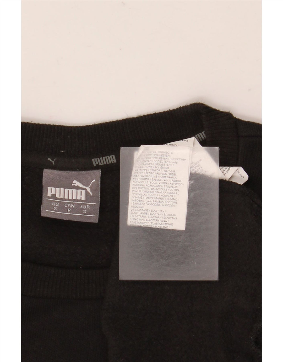 Puma Hombre Sudadera Jumper Pequeño Algodón Negro