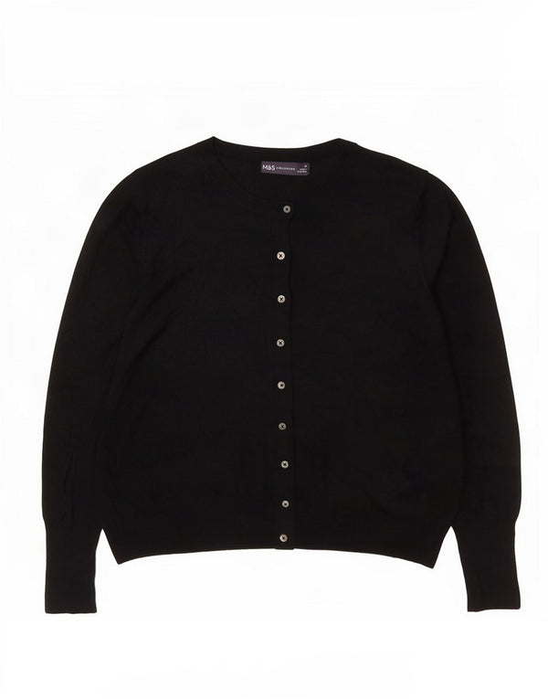 Marks & Spencer - Cárdigan para mujer, talla 40, talla grande, viscosa negra