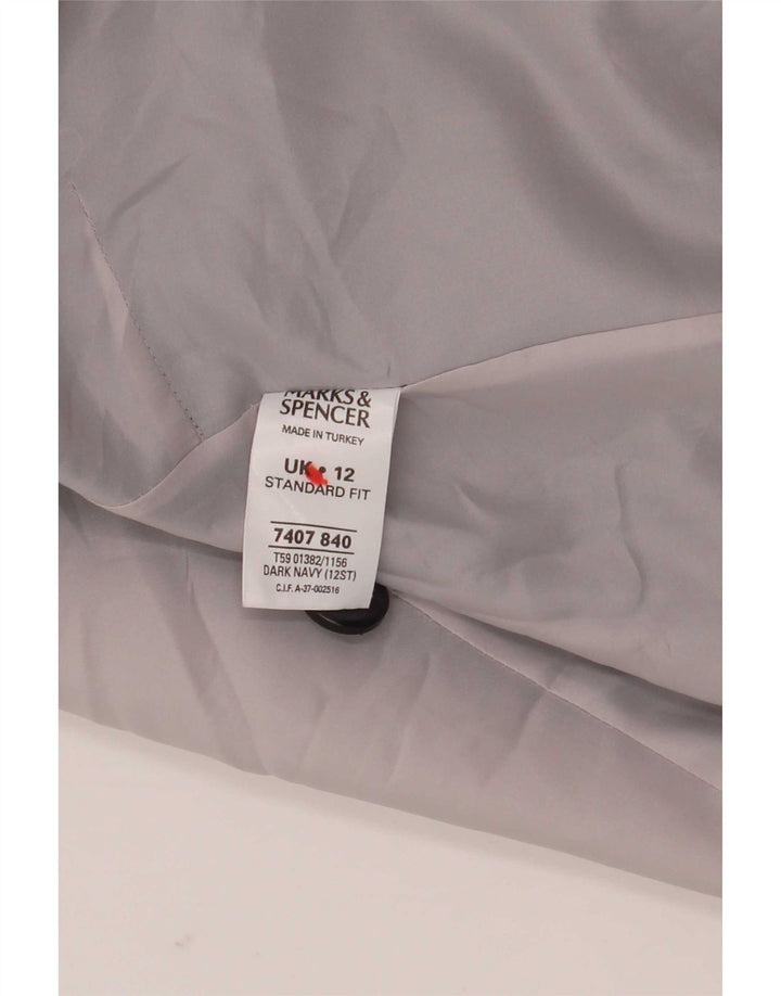 Marks & Spencer Abrigo de ajuste estándar para mujer UK 42 Azul marino mediano