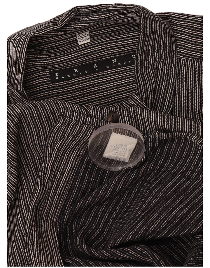 Camisa Hombre Talla 45/46 2XL Viscosa Rayas Negras
