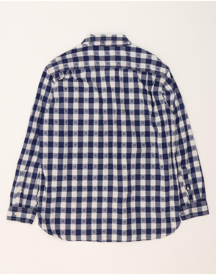 Lee Camisa Holgada Para Hombre XL De Algodón A Cuadros Azul Marino