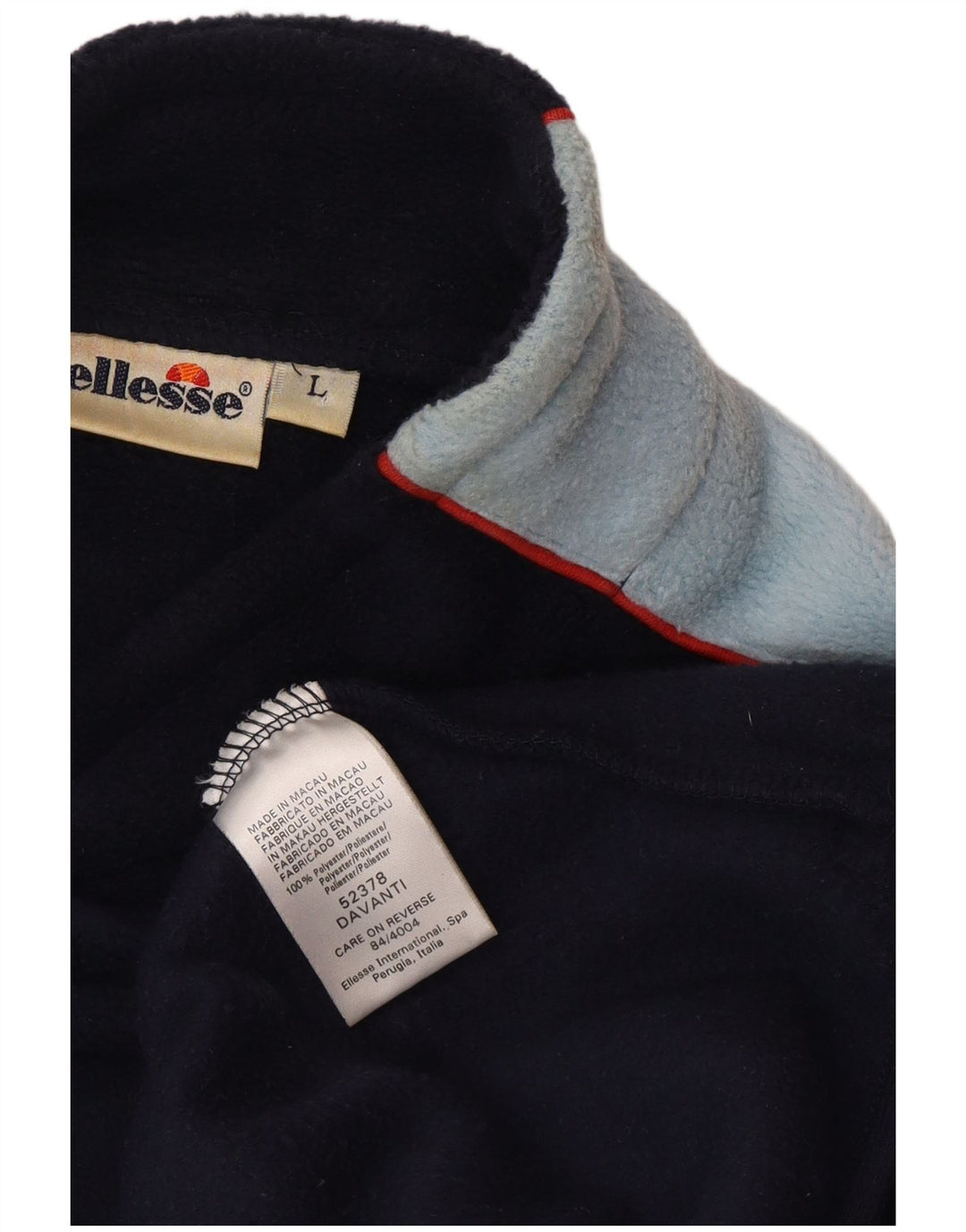 Ellesse Hombre Jersey De Forro Polar Grande Azul Marino Colorblock Poliéster