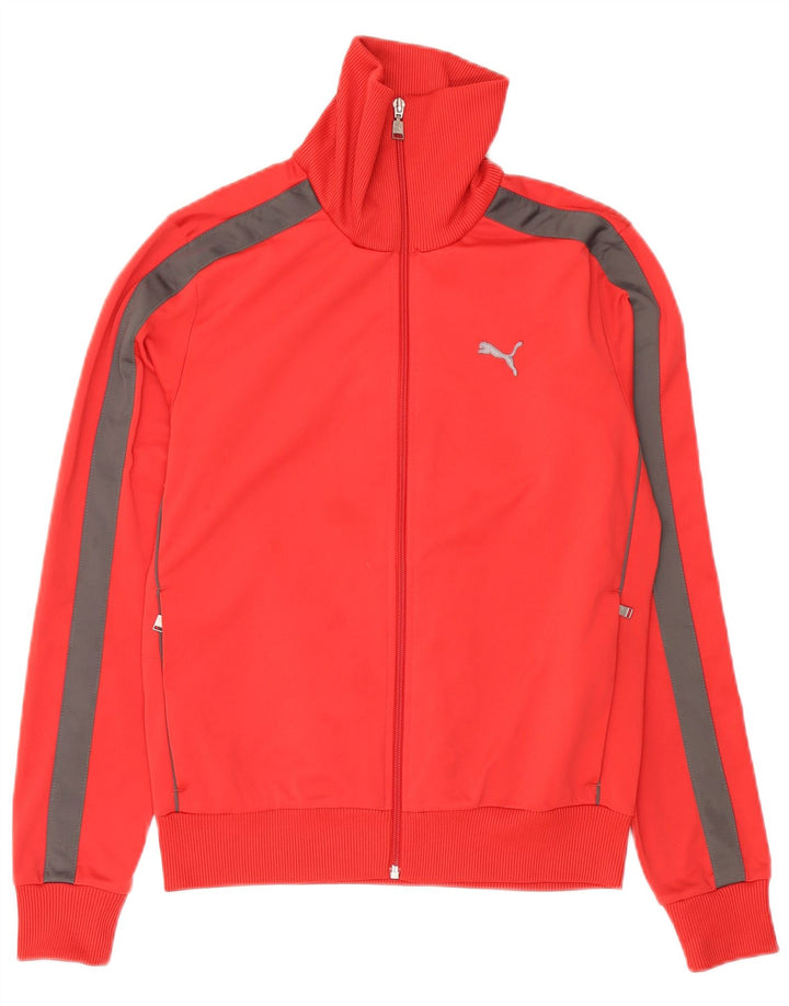 Puma Hombre Chándal Top Chaqueta Pequeña Rojo Colorblock Poliéster