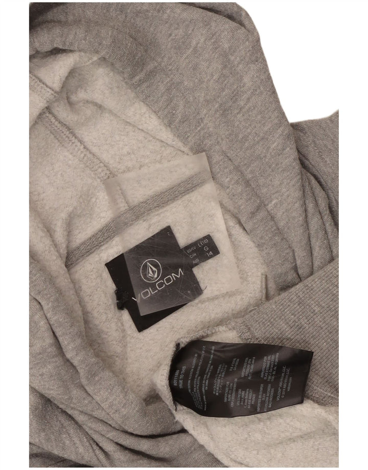 Volcom Sudadera con capucha para mujer US 10 Grande Gris Algodón