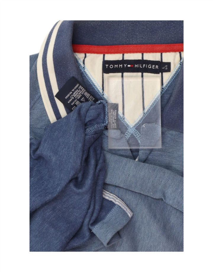 TOMMY HILFIGER Polo para hombre de algodón azul grande