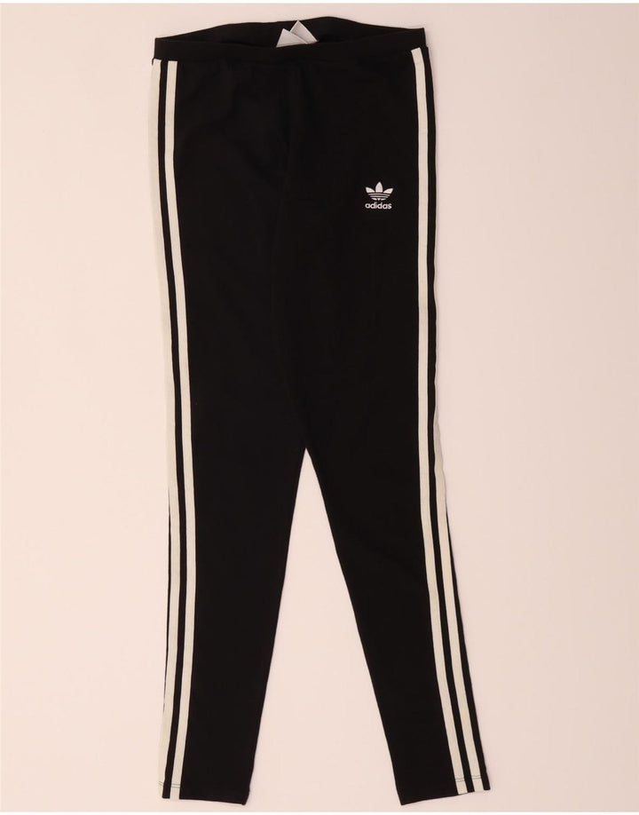 Adidas Womens Leggings UK 10 Small Black Cotton