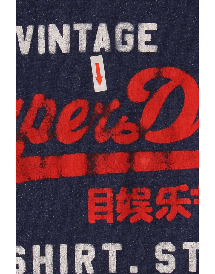 Superdry Camiseta con gráfico gráfico para hombre, talla grande, algodón azul