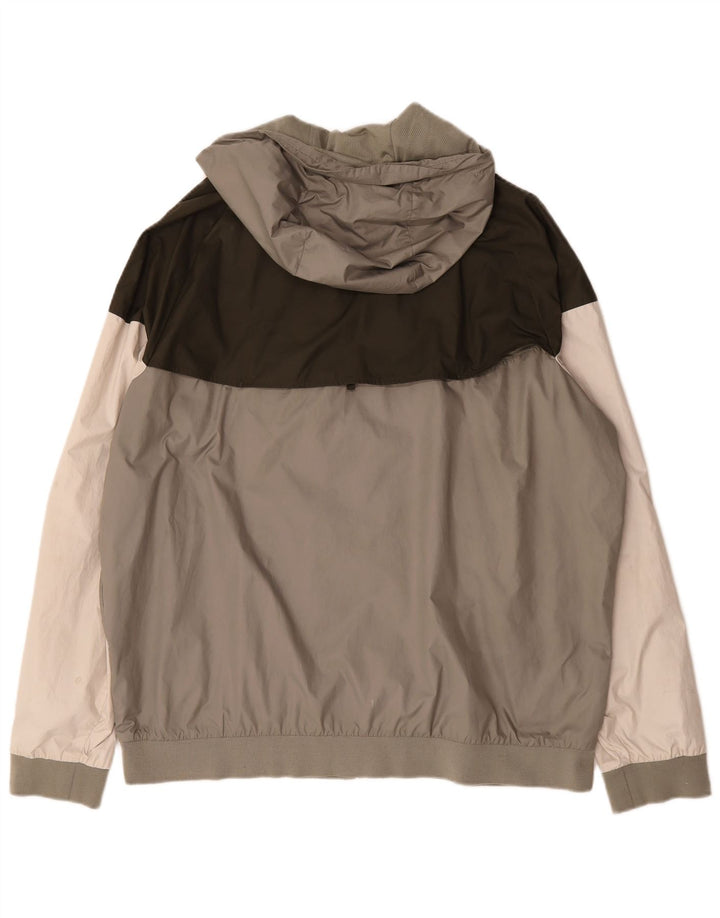 Nike - Chaqueta de chándal con capucha para hombre, talla 2XL, color gris, poliéster