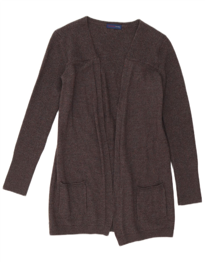 Trussardi Jeans Cárdigan largo abierto para mujer, talla 44, color gris medio