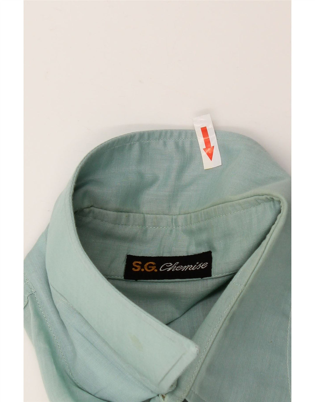 Camisa vintage para hombre pequeña verde
