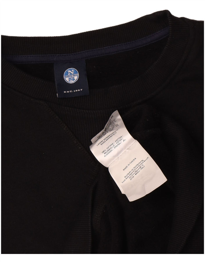 North Sails Hombre Sudadera Jumper Grande Algodón Negro