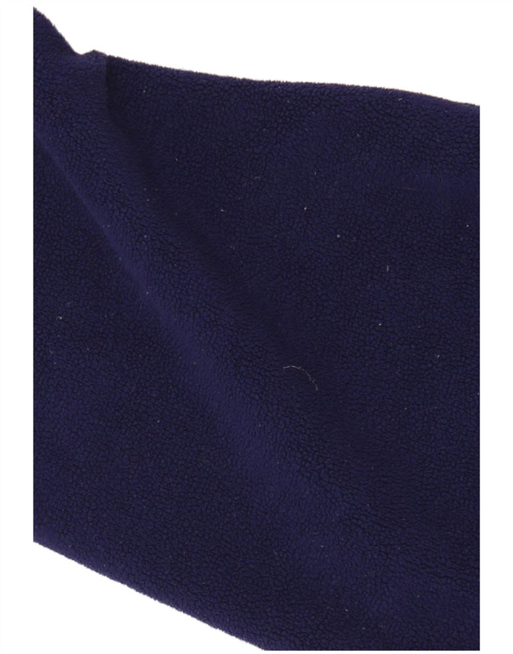 Adidas - Jersey de forro polar con cuello y cremallera para hombre, tamaño grande, poliéster azul marino