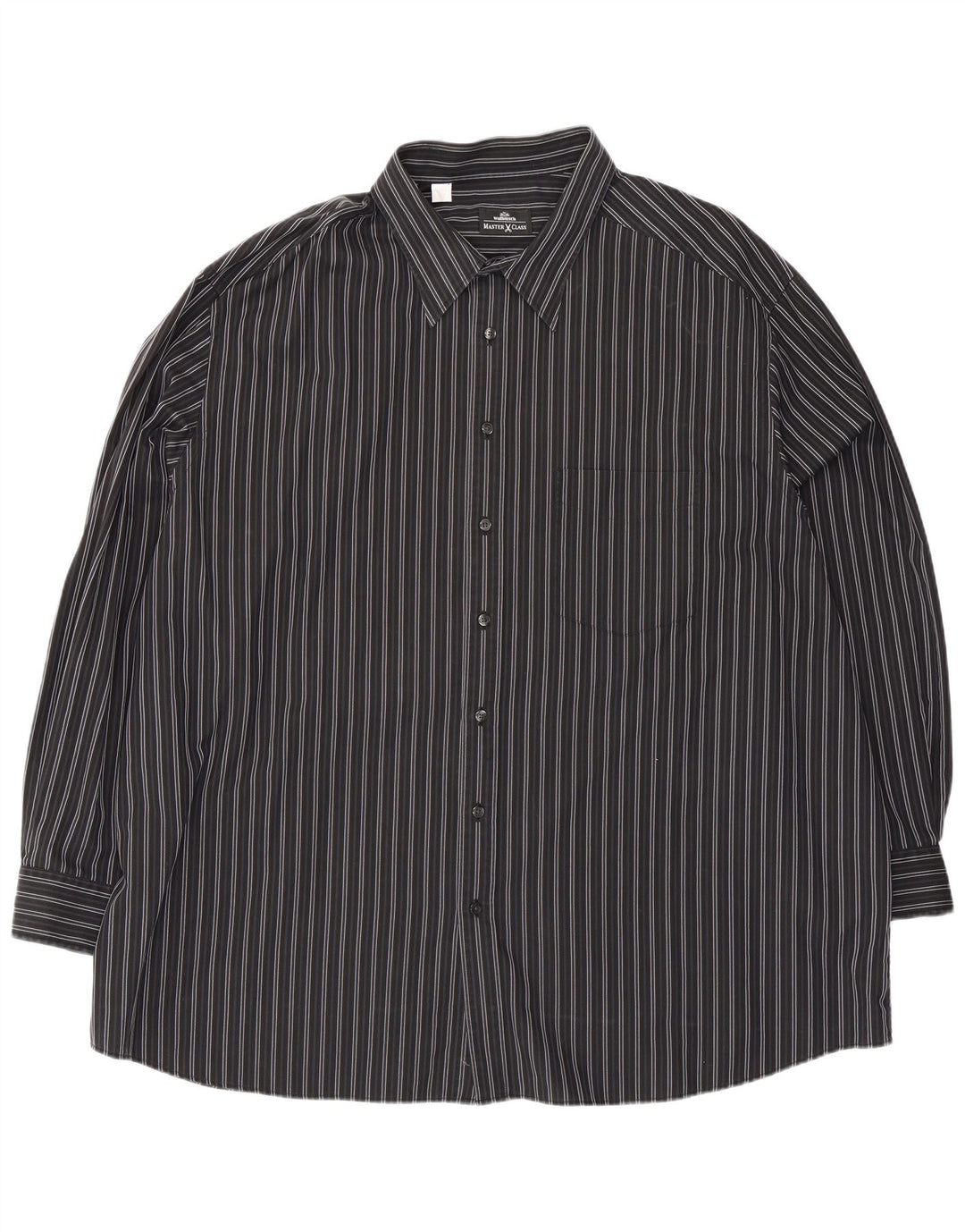 Walbusch Camisa Hombre 3XL Algodón Rayas Negras